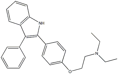 2-[p-(2-Diethylaminoethoxy)phenyl]-3-phenyl-1H-indole Struktur