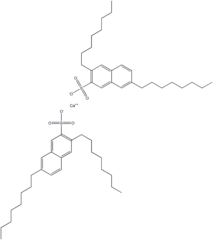 Bis(3,7-dioctyl-2-naphthalenesulfonic acid)calcium salt Struktur