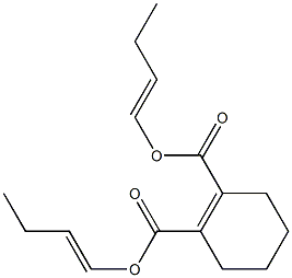 1-Cyclohexene-1,2-dicarboxylic acid bis(1-butenyl) ester Struktur