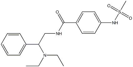 N-[2-Phenyl-2-(diethylamino)ethyl]-4-[(methylsulfonyl)amino]benzamide Struktur