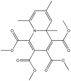 6,8,9a-Trimethyl-9aH-quinolizine-1,2,3,4-tetracarboxylic acid tetramethyl ester Struktur