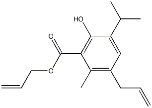 3-Hydroxy-6-allyl-p-cymene-2-carboxylic acid allyl ester Struktur