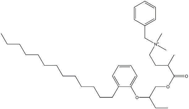 N,N-Dimethyl-N-benzyl-N-[3-[[2-(2-tridecylphenyloxy)butyl]oxycarbonyl]butyl]aminium Struktur