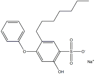 5-Hydroxy-2-heptyl[oxybisbenzene]-4-sulfonic acid sodium salt Struktur