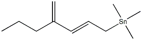 [(2E)-4-Propyl-2,4-pentadienyl]trimethylstannane Struktur