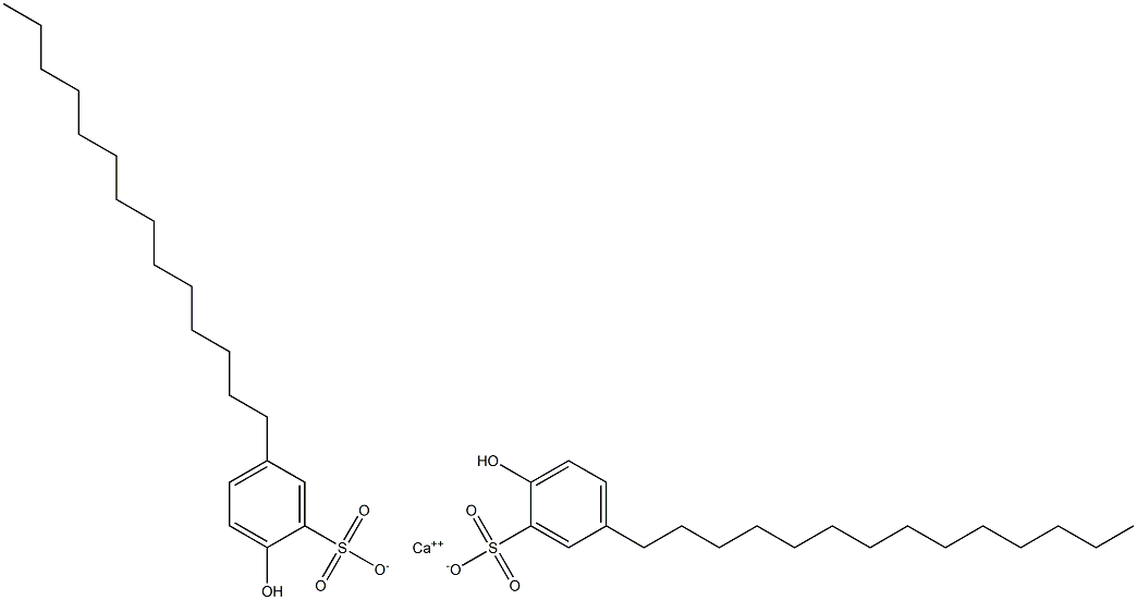 Bis(2-hydroxy-5-tetradecylbenzenesulfonic acid)calcium salt Struktur