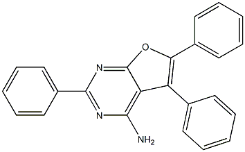 4-Amino-2-phenyl-5,6-diphenylfuro[2,3-d]pyrimidine Struktur