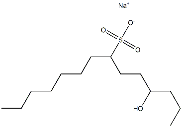 4-Hydroxytetradecane-7-sulfonic acid sodium salt Struktur