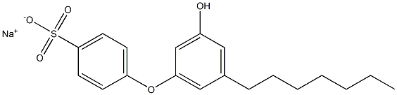 3'-Hydroxy-5'-heptyl[oxybisbenzene]-4-sulfonic acid sodium salt Struktur