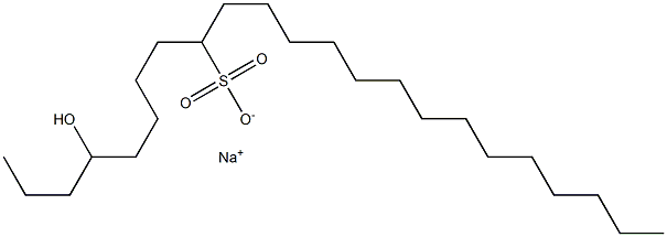 4-Hydroxytricosane-9-sulfonic acid sodium salt Struktur