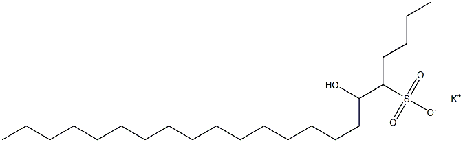 6-Hydroxydocosane-5-sulfonic acid potassium salt Struktur