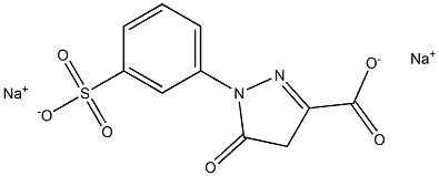 4,5-Dihydro-5-oxo-1-(3-sulfophenyl)-1H-pyrazole-3-carboxylic acid disodium salt Struktur