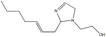 1-(2-Hydroxyethyl)-2-(2-heptenyl)-3-imidazoline Struktur