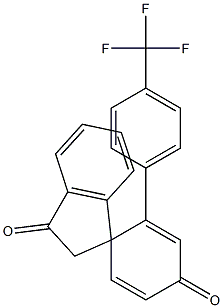 2',3'-Dihydro-2-(p-trifluoromethylphenyl)spiro[cyclohexa-2,5-diene-1,1'-[1H]indene]-3',4-dione Struktur