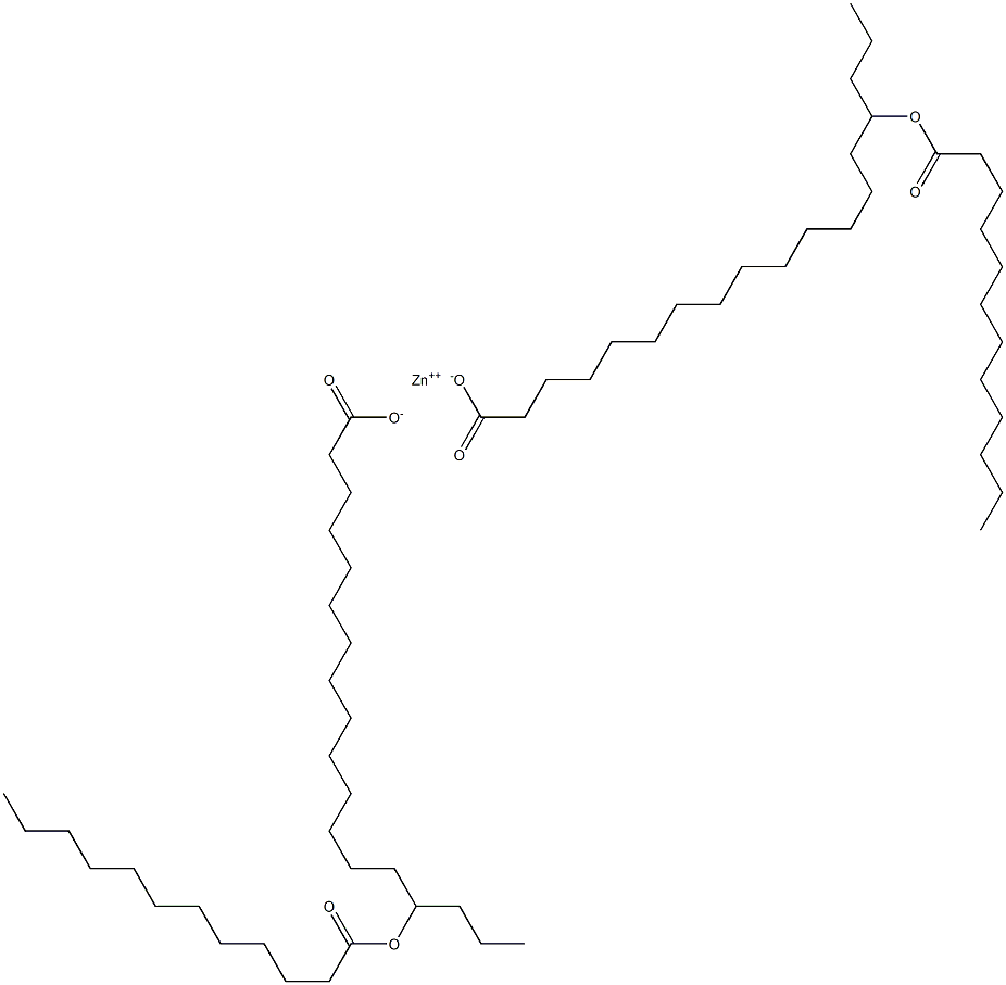 Bis(15-lauroyloxyoctadecanoic acid)zinc salt Struktur