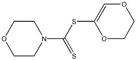 Morpholine-4-(dithioformic acid)(5,6-dihydro-1,4-dioxin)-2-yl ester Struktur