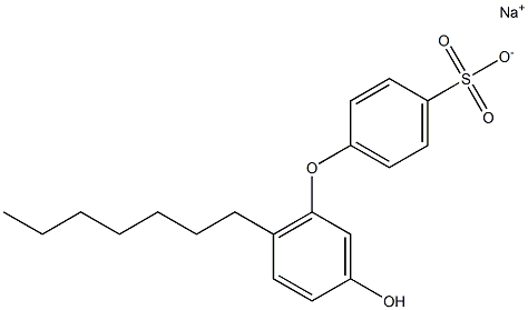 3'-Hydroxy-6'-heptyl[oxybisbenzene]-4-sulfonic acid sodium salt Struktur