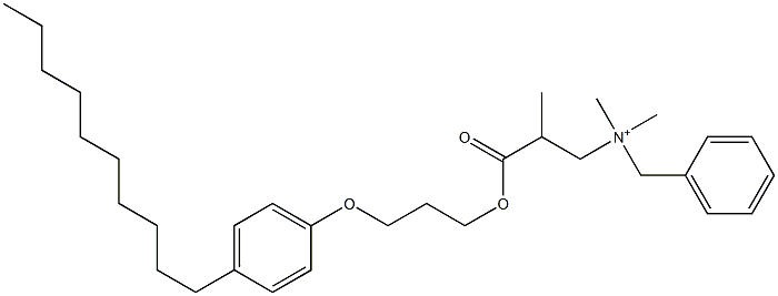 N,N-Dimethyl-N-benzyl-N-[2-[[3-(4-decylphenyloxy)propyl]oxycarbonyl]propyl]aminium Struktur