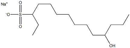 11-Hydroxytetradecane-3-sulfonic acid sodium salt Struktur