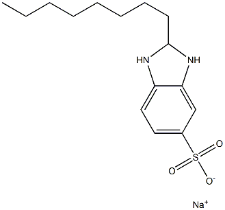 2,3-Dihydro-2-octyl-1H-benzimidazole-5-sulfonic acid sodium salt Struktur