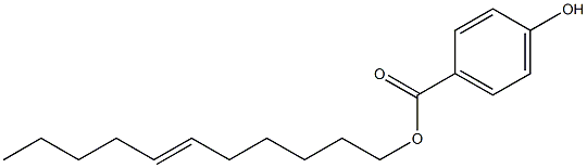 4-Hydroxybenzoic acid 6-undecenyl ester Struktur