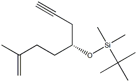 (R)-5-(tert-Butyldimethylsiloxy)-2-methyl-1-octen-7-yne Struktur