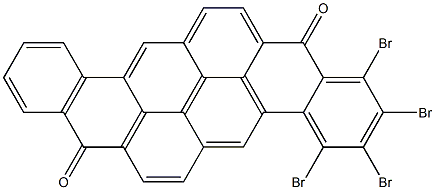 1,2,3,4-Tetrabromo-8,16-pyranthrenedione Struktur