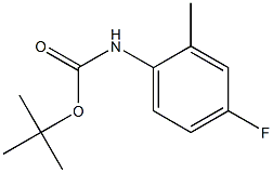 N-(tert-Butyloxycarbonyl)-2-methyl-4-fluoroaniline Struktur