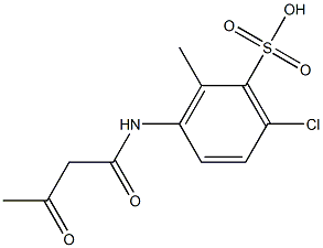 3-(Acetoacetylamino)-6-chloro-2-methylbenzenesulfonic acid Struktur