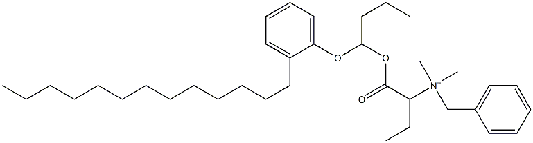 N,N-Dimethyl-N-benzyl-N-[1-[[1-(2-tridecylphenyloxy)butyl]oxycarbonyl]propyl]aminium Struktur