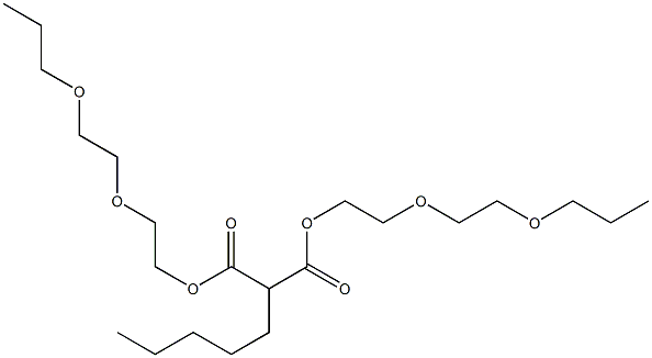 Pentylmalonic acid bis[2-(2-propoxyethoxy)ethyl] ester Struktur