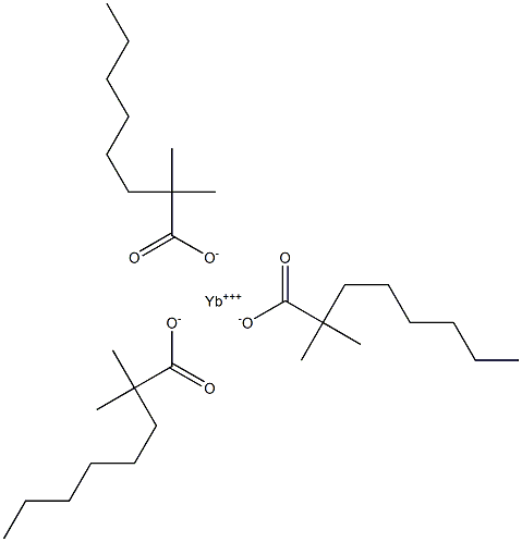 Tris(2,2-dimethyloctanoic acid)ytterbium salt Struktur