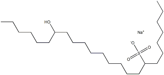 18-Hydroxytetracosane-8-sulfonic acid sodium salt Struktur