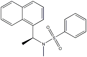 (+)-N-Methyl-N-[(S)-1-(1-naphtyl)ethyl]benzenesulfonamide Struktur