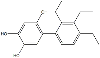 5-(2,3,4-Triethylphenyl)benzene-1,2,4-triol Struktur