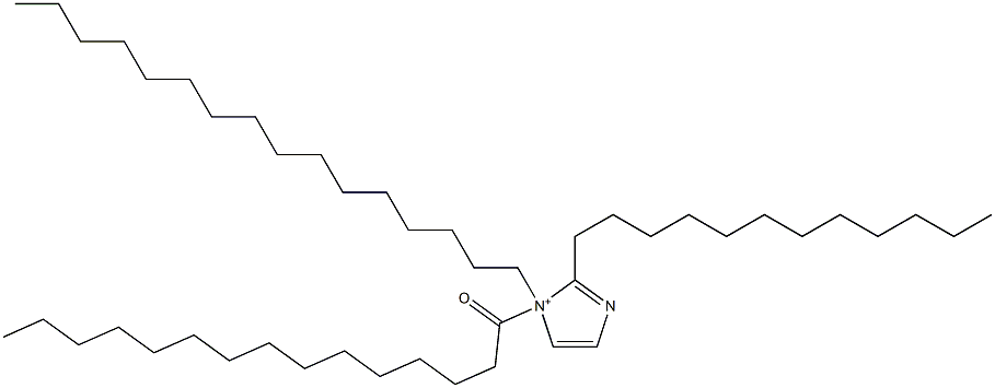 2-Dodecyl-1-hexadecyl-1-pentadecanoyl-1H-imidazol-1-ium Struktur