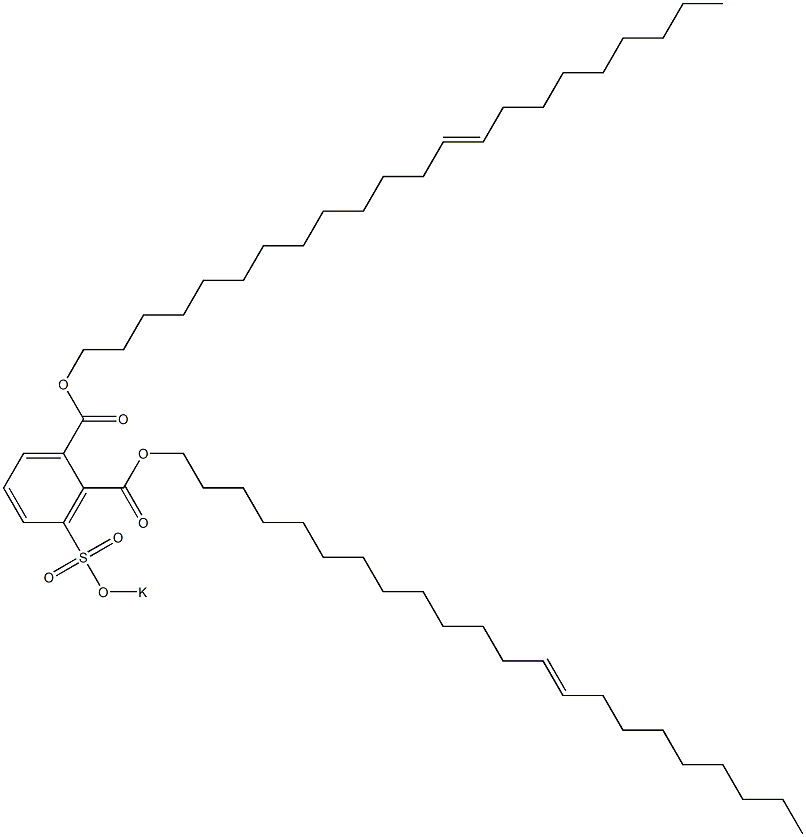 3-(Potassiosulfo)phthalic acid di(13-docosenyl) ester Struktur