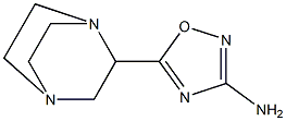 3-Amino-5-(1,4-diazabicyclo[2.2.2]octan-2-yl)-1,2,4-oxadiazole Struktur