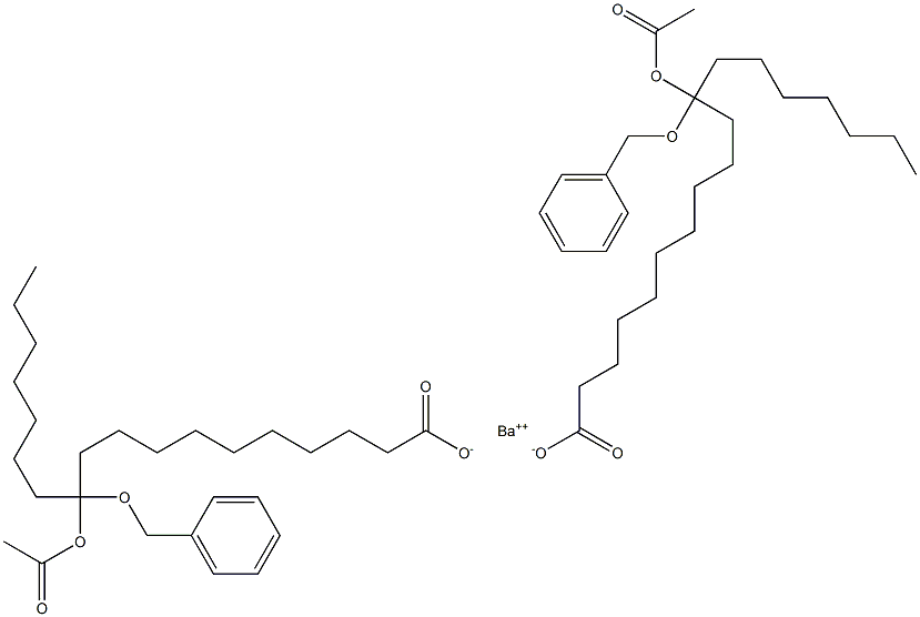 Bis(11-benzyloxy-11-acetyloxystearic acid)barium salt Struktur