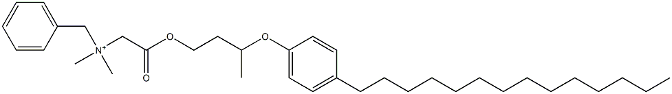 N,N-Dimethyl-N-benzyl-N-[[[3-(4-tetradecylphenyloxy)butyl]oxycarbonyl]methyl]aminium Struktur