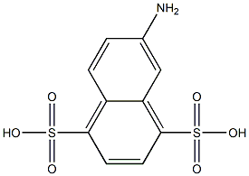 6-Amino-1,4-naphthalenedisulfonic acid Struktur