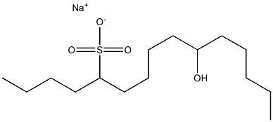 10-Hydroxypentadecane-5-sulfonic acid sodium salt Struktur