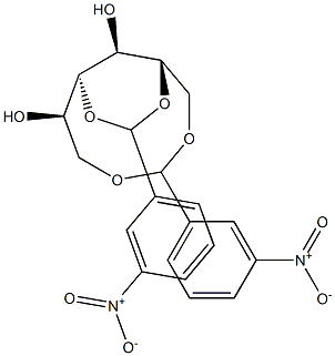 1-O,6-O:3-O,5-O-Bis(3-nitrobenzylidene)-L-glucitol Struktur