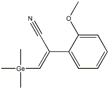 (Z)-2-(2-Methoxyphenyl)-3-(trimethylgermyl)propenenitrile Struktur