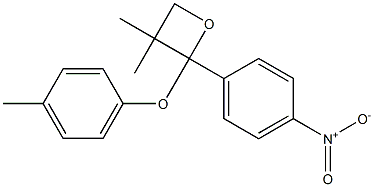 2-(4-Nitrophenyl)-2-(4-methylphenoxy)-3,3-dimethyloxetane Struktur