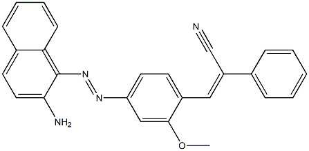 3-[4-(2-Amino-1-naphtylazo)-2-methoxyphenyl]-2-phenylacrylonitrile Struktur