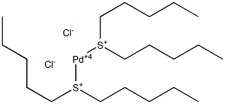 Bis(dipentylsulfonio)palladium(IV) dichloride Struktur