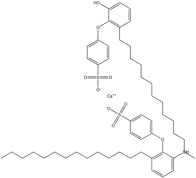 Bis(2'-hydroxy-6'-tetradecyl[oxybisbenzene]-4-sulfonic acid)calcium salt Struktur