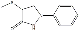 1-Phenyl-4-methylthiopyrazolidin-3-one Struktur