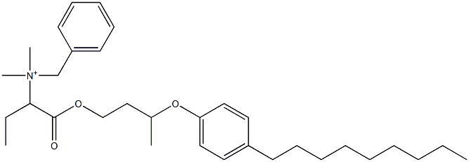 N,N-Dimethyl-N-benzyl-N-[1-[[3-(4-nonylphenyloxy)butyl]oxycarbonyl]propyl]aminium Struktur